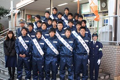 松原警察と協同で自転車のマナーアップキャンペーンを実施しました！