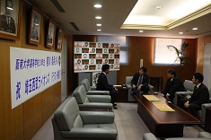 松原市長を表敬訪問！埼玉西武ライオンズ前川恭兵くん！